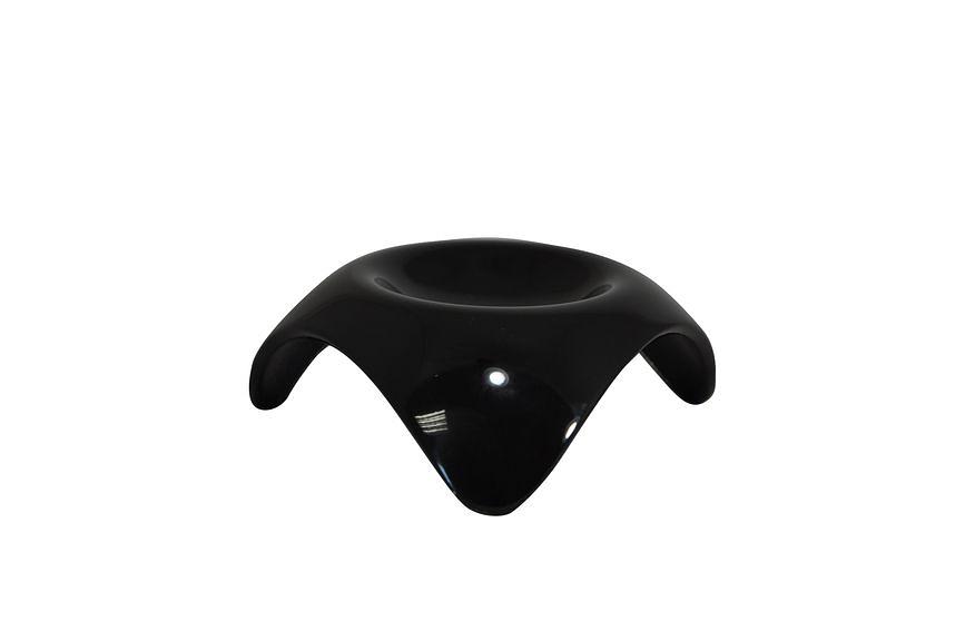 Салатник 120*120 мм. стекло, черный 3D /1/6/ фото 1