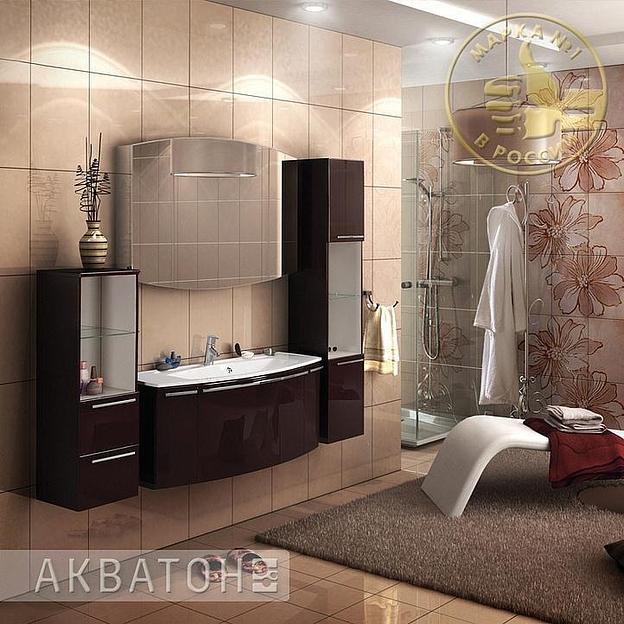 Шкаф-колонна подвесная АКВАТОН СЕВИЛЬЯ, гранат фото 1