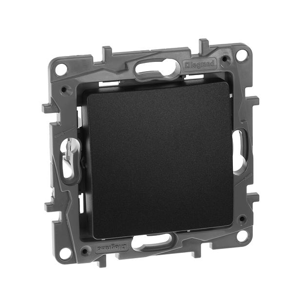 Переключатель одноклавишный, автоматические клеммы, Etika, 10AX, 250В~, антрацит Legrand 672605 фото 3