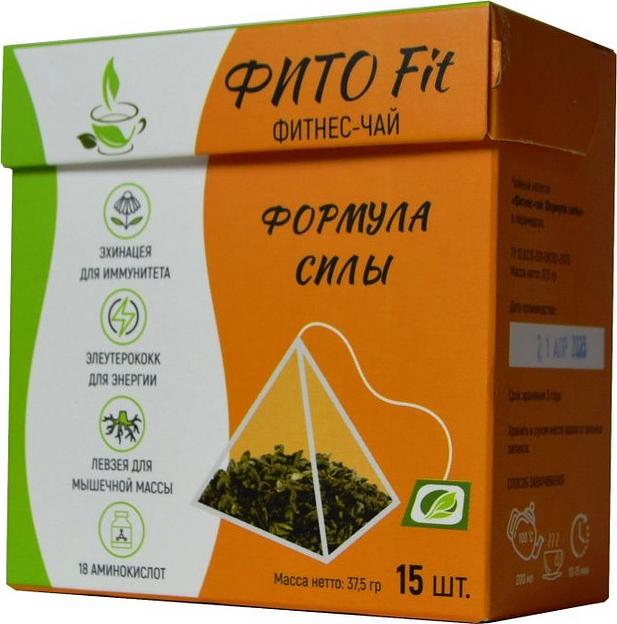 Травяной фитнес-чай «Формула силы» в пирамидках 37,5 г ОПТ фото 1