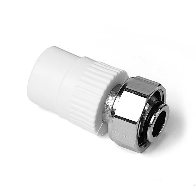 Евроконус (Муфта с накидной гайкой) полипропиленовый Белый 20x3/4 фото 1