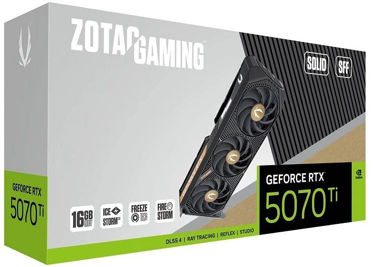 Видеокарта Zotac PCI-E 4.0 RTX 5070 Ti SOLID SFF NVIDIA GeForce RTX 5070TI 16Gb 256bit GDDR7 2452/28000 HDMIx1 DPx3 HDCP Ret фото 6