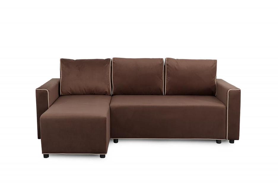 Угловой диван «Некст» СТАНДАРТ, Мора темно-коричневый фото 1