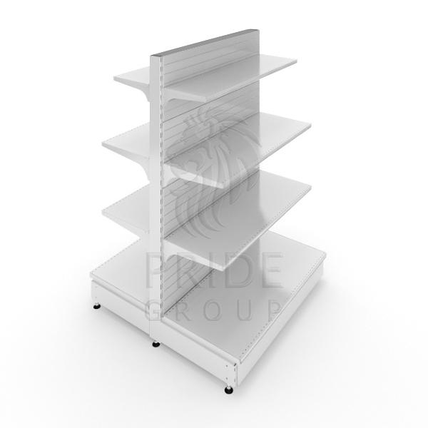 Стеллаж островной торговый 1330x1080x1550 4 полки фото 1