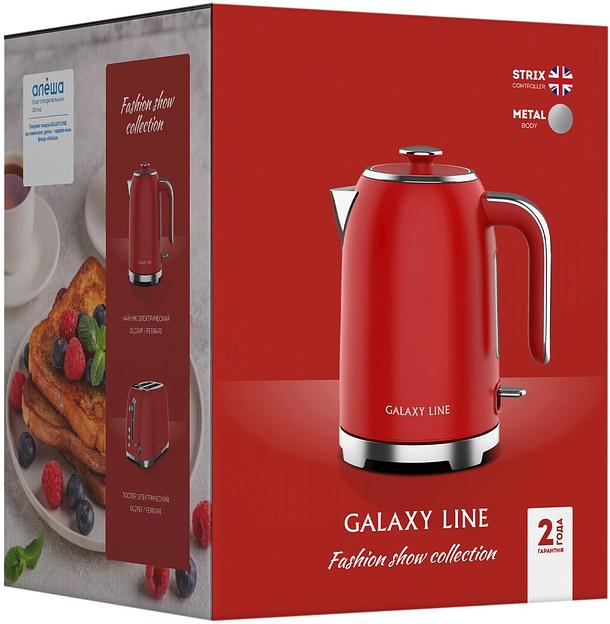 Чайник электрический Galaxy Line GL 0349 1.7л. 2200Вт красный корпус: нерж.сталь (ГЛ0349Л) фото 8
