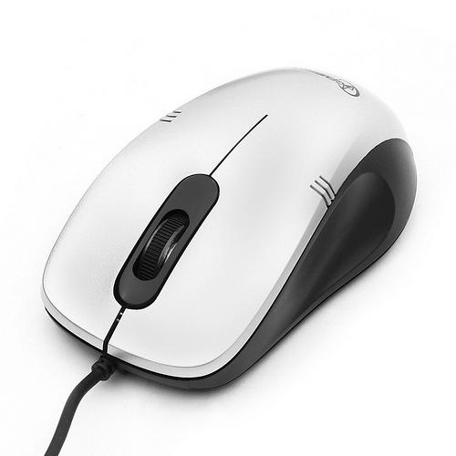Мышь Gembird MOP-100-S, USB, серебристый, 2 кнопки+колесо кнопка, 1000 DPI, кабель 1.45м фото 3