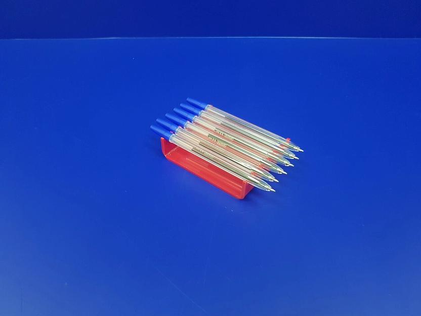 Подставка для ручек карандашей кистей 6 секции ( горизонтальное размещение, красная) фото 1