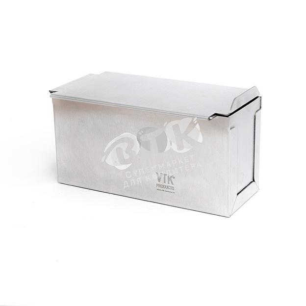 Форма для тостового хлеба с крышкой 200х100х100 мм нержавеющая сталь фото 2