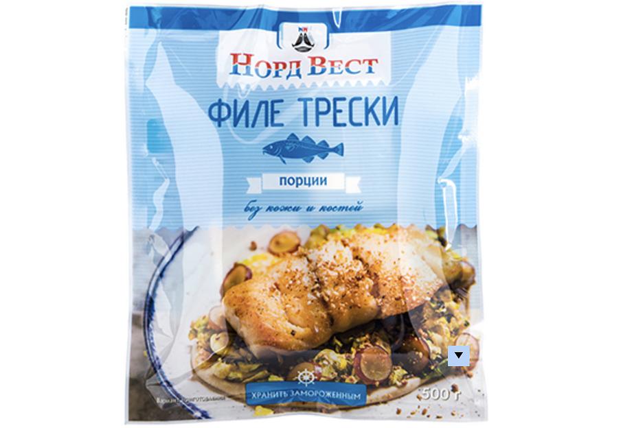 Треска, филе порции мороженое, 500 гр, опт фото 1