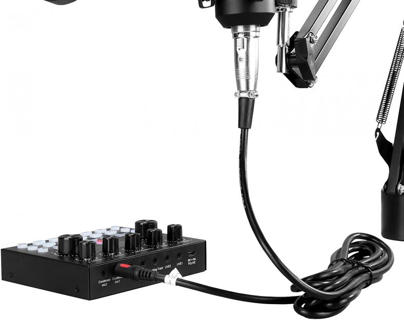 Микрофон проводной Оклик SM-600G 2.5м черный фото 10