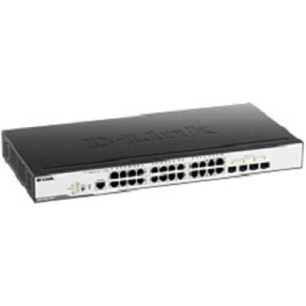 D-Link DGS-3000-28LP/B1A Управляемый L2 коммутатор с 24 портами 10/100/1000Base-T и 4 портами 1000Base-X SFP (24 порта PoE 802.3af/at, PoE-бюджет 193 Вт) фото 1