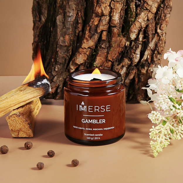 Ароматическая свеча Immerse «Gambler» 110 мл ОПТ фото 1