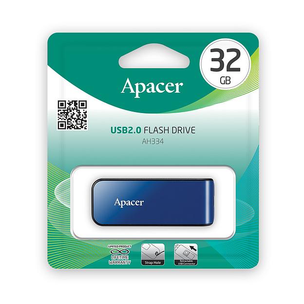 USB Флэш  Apacer  AH334  AP32GAH334U-1  32GB  USB 2.0  Синий фото 3