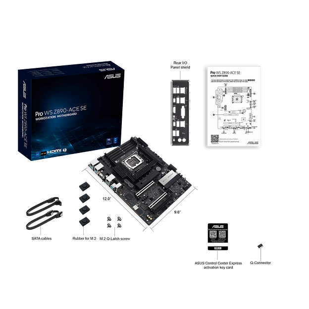 Материнская плата ASUS PRO WS Z890-ACE SE LGA1851 ATX 4хDDR5 3xPCIEx16 4xM.2 Thunderbolt USB-C HDMI 2.5GLAN 10GLAN фото 6