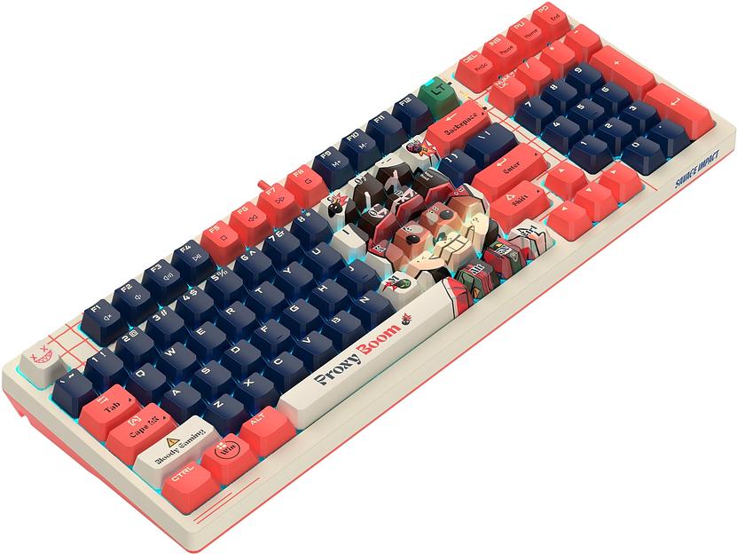 Клавиатура A4Tech Bloody AT98 Proxy Boom механическая бежевый/красный USB for gamer LED (AT98) фото 4