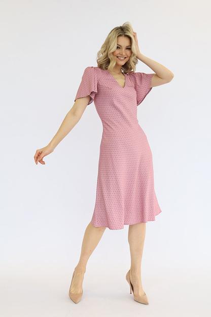 Платье из тонкой джинсы, розовый, опт фото 1