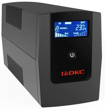 Линейно-интерактивный ИБП ДКС серии Info LCD, 800 ВА/480 Вт, 1/1, 3xIEC C13, USB + RJ45, LCD, 1x8Aч DKC INFOLCD800I фото 1