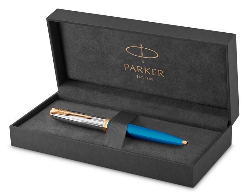 Ручка шариков. Parker 51 Premium (CW2169080) Turquoise GT M черн. черн. подар.кор. фото 5