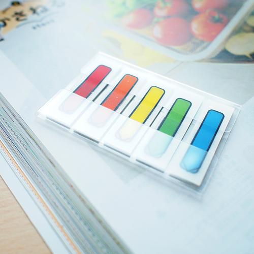 Закладки самокл. индексы пластиковые Stick`n 26072 45x12мм 5цв.в упак. 20лист стрелки Z-сложение европодвес фото 2