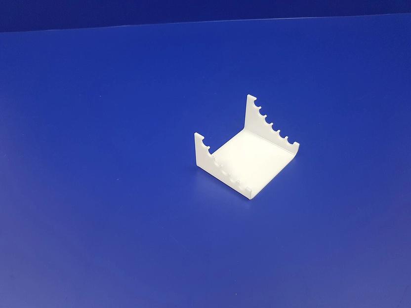 Подставка для ручек карандашей кистей 6 секции (горка радиус, цвет белый) фото 4