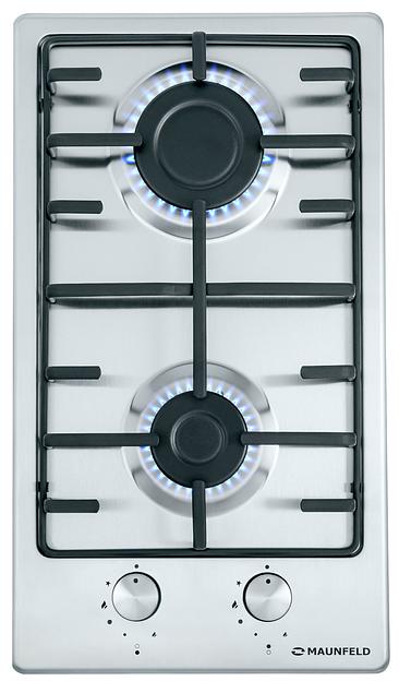 Газовая варочная поверхность Maunfeld EGHS.32.3ES нержавеющая сталь фото 1