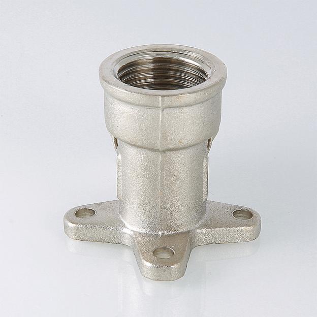 Обжимной фитинг-угольник с креплением и переходом на внутреннюю резьбу опт фото 9