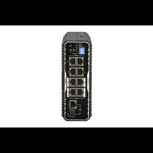 Неуправляемый промышленный 8 портовый PoE коммутатор POWERTONE PUS-TS08GL-BTi c 4 портами до 90Вт фото 1