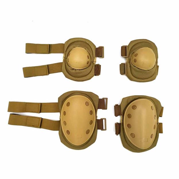 Тактические наколенники и налокотники комплект песочный опт фото 1