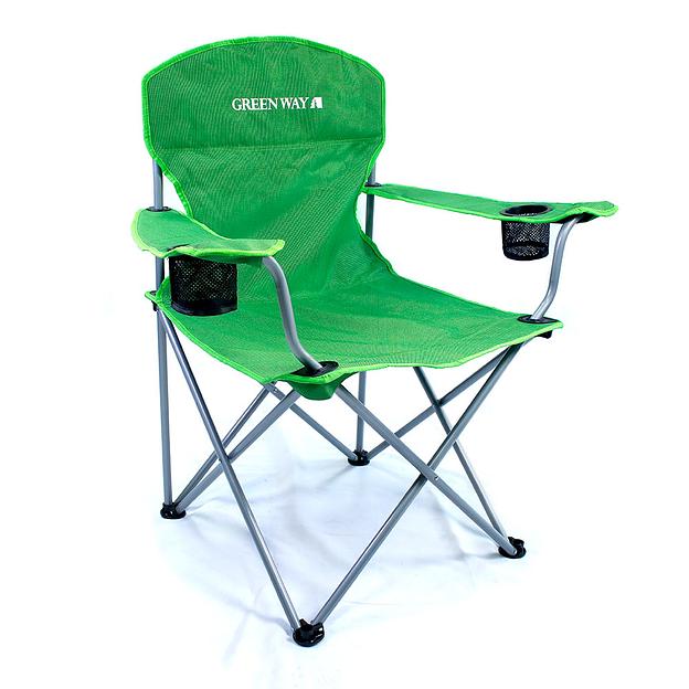 Кресло раскладное с мягкими подлокотниками и двумя подстаканниками фото 1