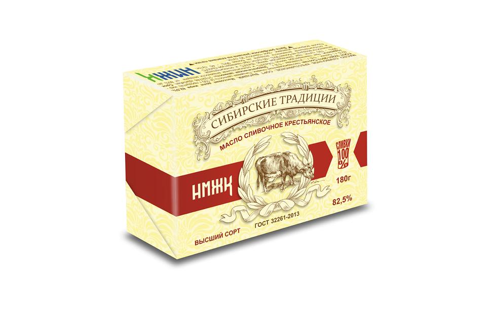 Масло сливочное Сибирские традиции «Традиционное» 82,5 % 180 г ОПТ фото 1