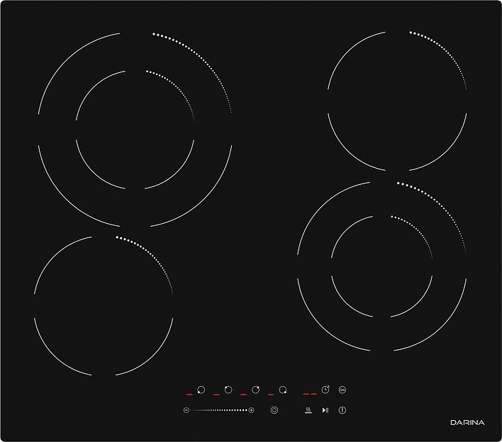 Варочная поверхность Darina 6Р Е 327 B черный фото 3