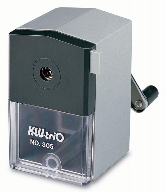 Точилка для карандашей механическая Kw-Trio 305A 1 отверстие пластик ассорти фото 1