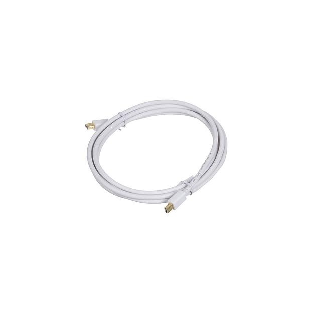 Кабель 1.2v, miniDisplayPort (m) - miniDisplayPort (m), GOLD, 2м, белый фото 1