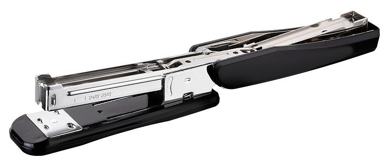 Степлер Silwerhof 401075-01 24/6 26/6 (30листов) черный 80скоб пластик закрытый/открытый коробка фото 2