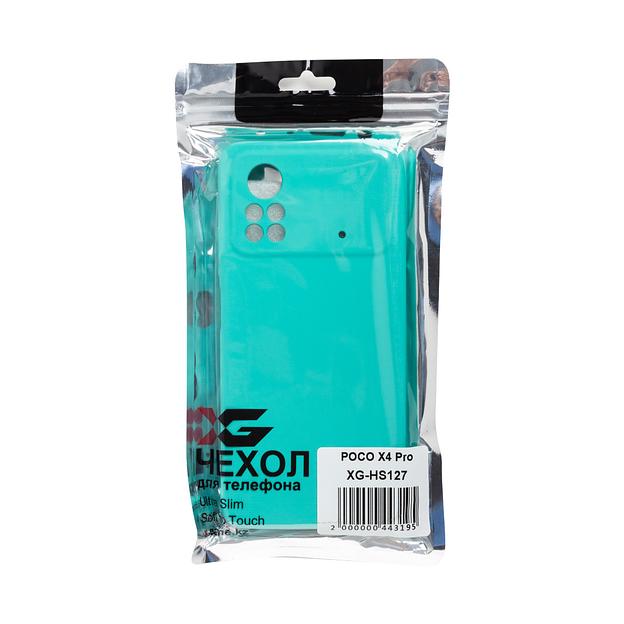 Чехол для телефона  X-Game  XG-HS127  для POCO X4 Pro  Силиконовый  Лазурный  Пол. пакет фото 3