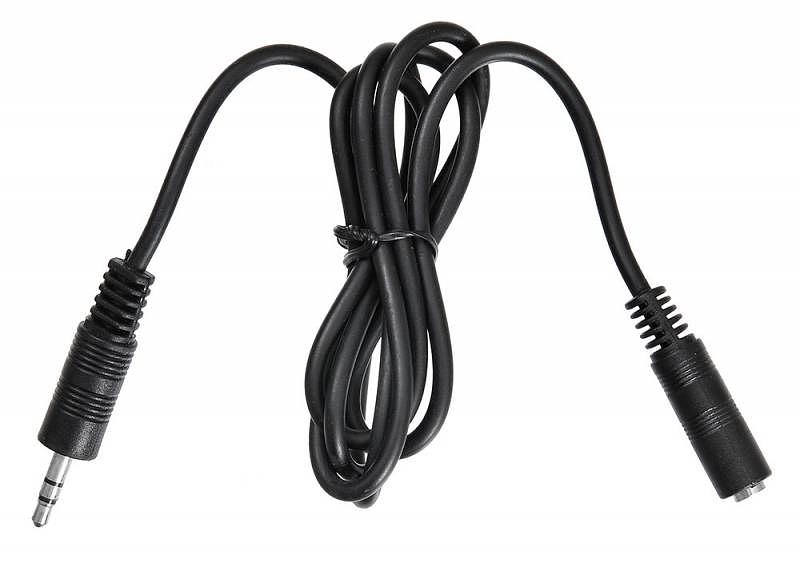 Кабель-удлинитель аудио Buro BAAC003-1 Jack 3.5 (m)/Jack 3.5 (f) 1м. черный фото 2