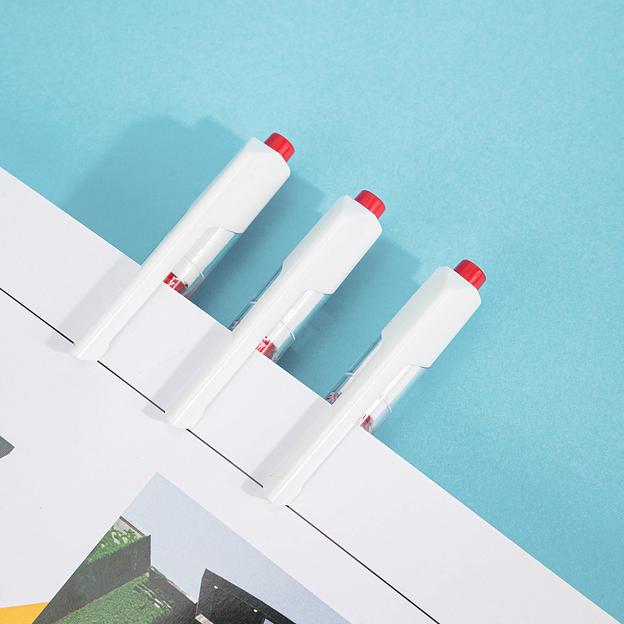 Ручка шариковая Deli EQ24-RD авт. 0.7мм прозрачный красные чернила фото 9