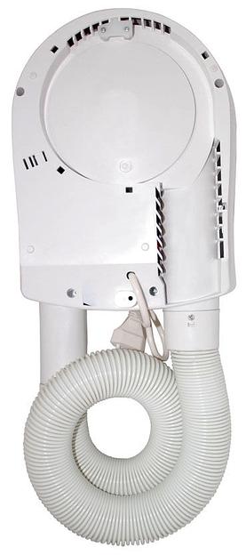 Фен настенный со шлангом G-teq 8723, 1000 Вт, 1 кВт, 15 м/с, пластик белый с дополнительной розеткой фото 4