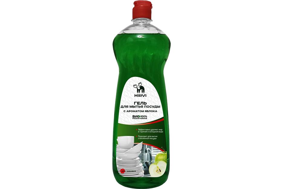 Гель для мытья посуды с ароматом яблока HIRVI 1 л Опт фото 1