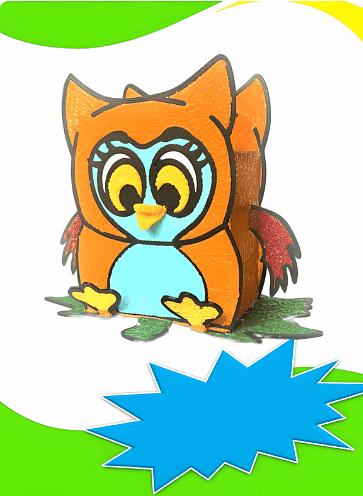 Учебная модель для 3D ручки «Органайзер Сова» фото 1