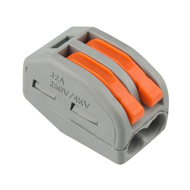 REXANT (07-5252-4) Универсальная многоразовая 2-проводная клемма 222-412 (0,08-2,5 (4) мм?) (50шт. в уп.) фото 1