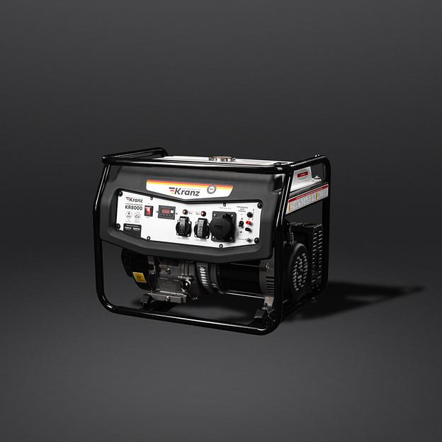 Kranz KR-16-1137 Генератор бензиновый KR8000, 8кВт, 230В, 25л, ручной старт фото 3