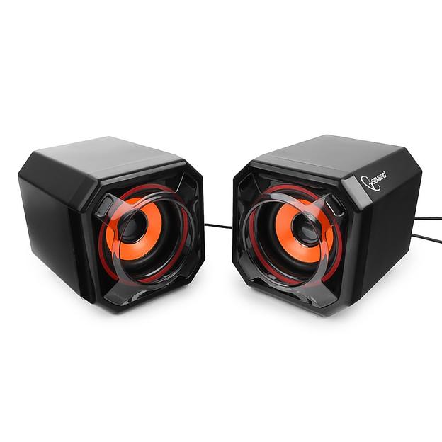 Акустич. система 2.0 Gembird SPK-405, пассив. излучатели, черный, 5 Вт, рег. громкости USB-питание фото 1
