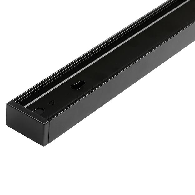 Шинопровод чёрный 1м PTR 1M-BL с токоподводом и заглушкой Jazzway JazzWay 5026322 фото 1