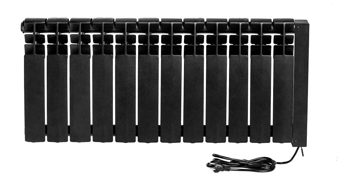Электрический радиатор (обогреватель) «Normand» 12 чёрный ОПТ фото 2