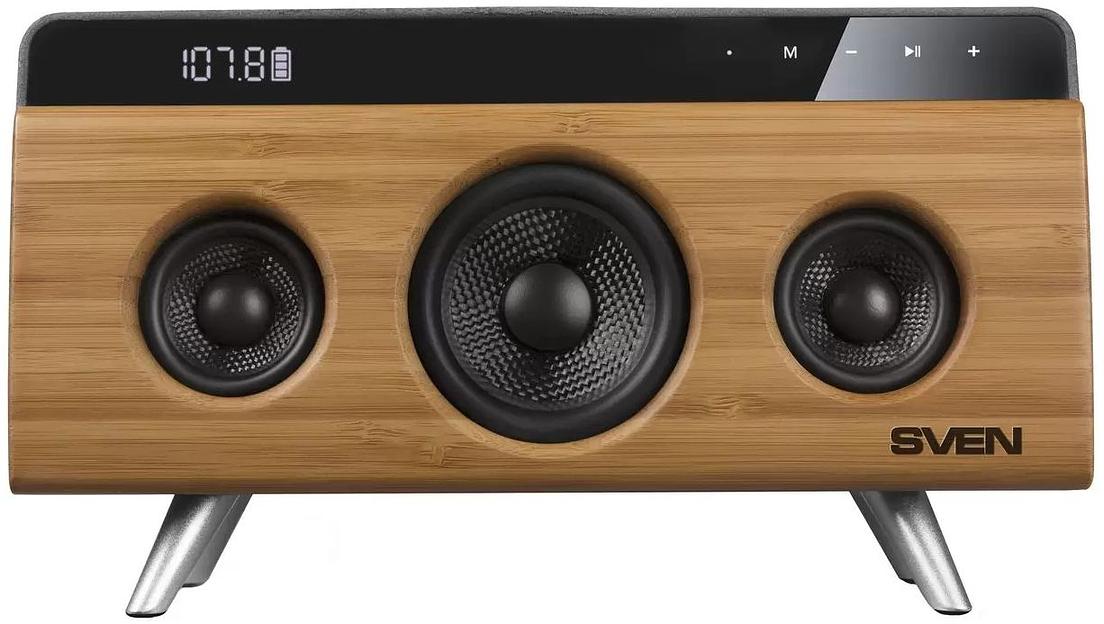 Колонка порт. Sven АС HA-930 дерево/черный 30W 1.0 BT/3.5Jack/USB 2200mAh фото 2
