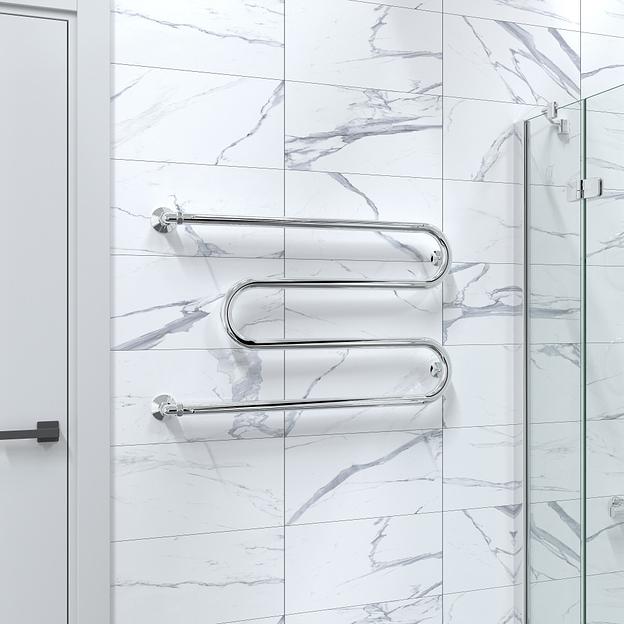 Полотенцесушитель водяной Роснерж М образный с полкой M101100 50x90 фото 4