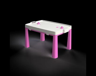 Столик + аэрохоккей и два стула Розовый ОПТ фото 1