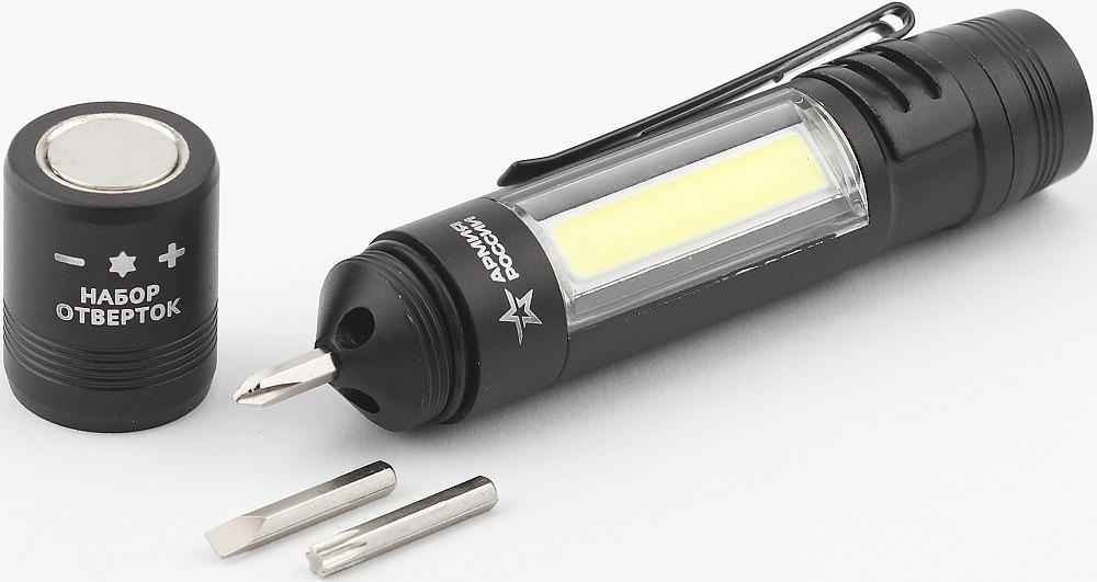 Фонарь универсальный Эра Армия России MB-702 "Сапер" черный 1.5Вт лам.:светодиод. AAAx1 (Б0030200) фото 2