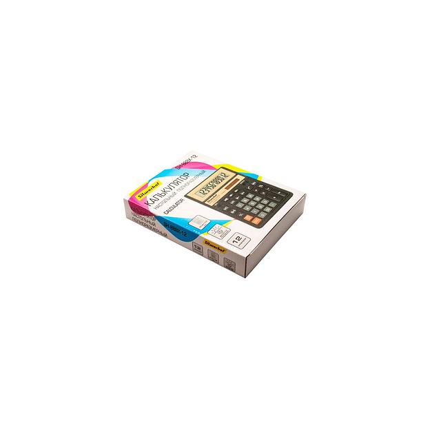 Калькулятор Silwerhof SH-888X-12, 12-разрядный, черный фото 1